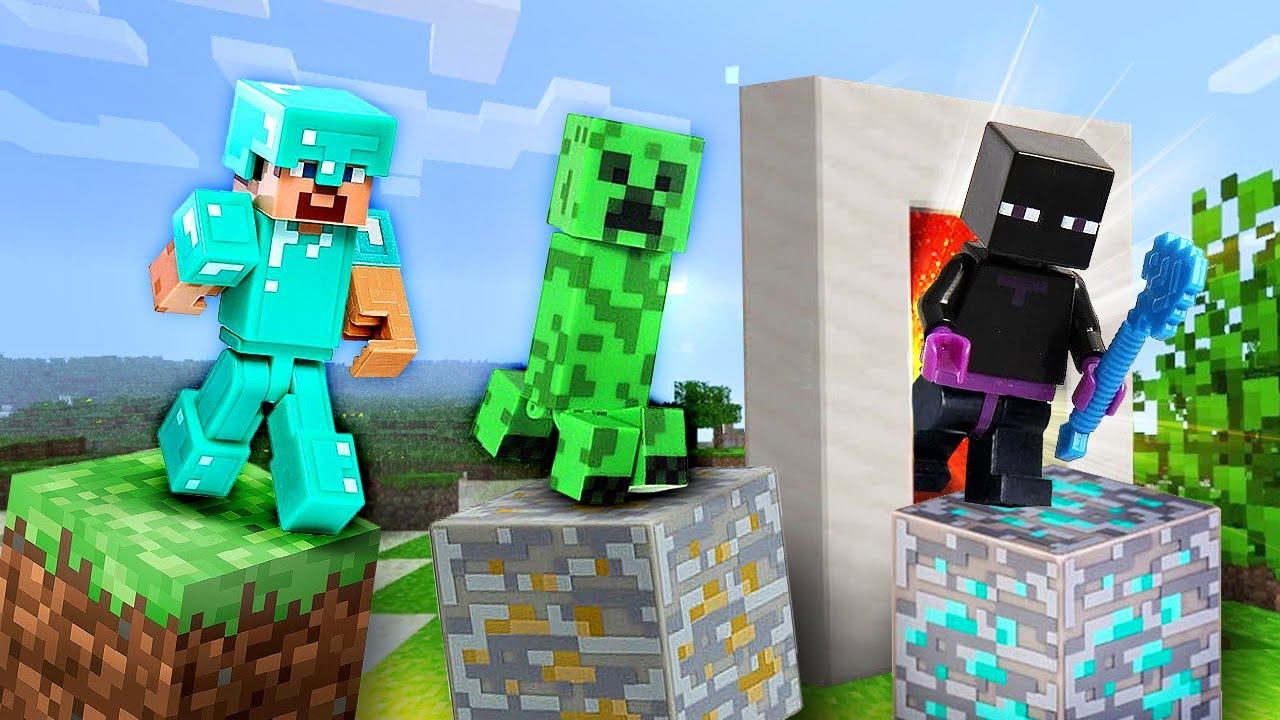 Майнкрафт видео сборник - Стив Minecraft Lego и Мобы! - Соревнования и игры битвы для мальчиков