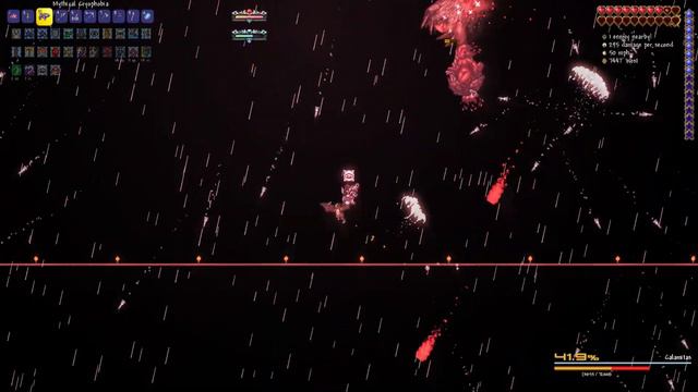 [Terraria | Calamity] Calamitas Clone Boss Fight (mage class)
