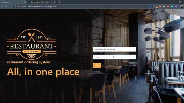Restaurant MEAN Stack app reciving orders