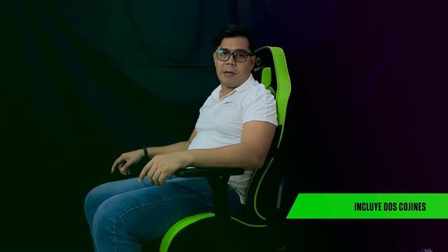 SILLA GAMER ERGONÓMICA GAMEMAX GCR08 GREEN- REFORZADA