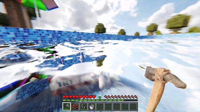 Minecraft Pool Party / Ultra Realistic Water Physics
