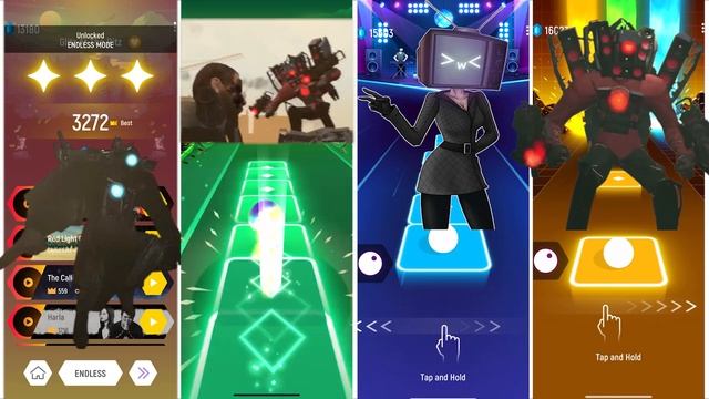 Cameraman titan 2 0 vs Camera woman vs Tv woman vs Speakerman titan 2 0 Tiles Hop EDM Rush