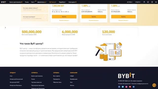 Обзор биржи ByBit  токен BIT спотовая торговля деривативы стейкинг DeFi Launchpad DAO