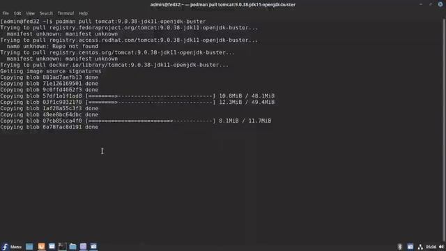 Linux Container Management using Podman