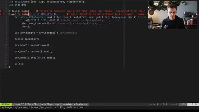 LIVE: Learning Actix-Web version 4 Basics