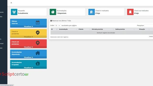 SISTEMA PARA HOTÉIS E POUSADAS COMPLETO - PHP