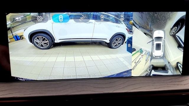 Пример работы омывателя камеры заднего вида для Exeed LX 2019-2023 (3971) модель c СКО