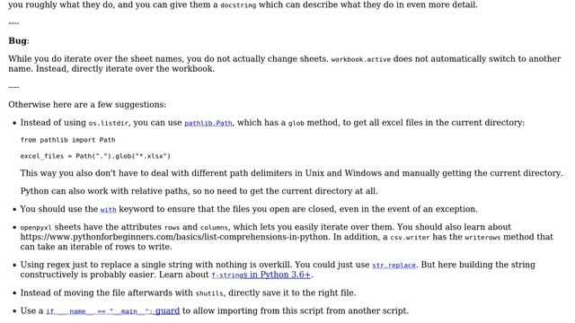 Code Review: Excel To CSV Converter Ch 9 ATBS (2 Solutions!!)