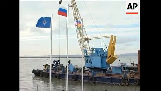 Russian PM Viktor Zubkov arrives to assess damage of oil spill