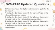 5V0-23.20 VMware vSphere with Tanzu Specialist Real Questions