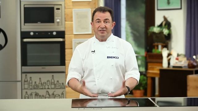 -5- Cocina con Martín Berasategui y BEKO: Flan de Calabacín y Mejillón y Ensalada de rulos de Jamón