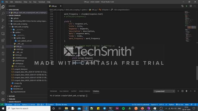 Onion Crawler (Crawling the Dark Web Project) Part 2