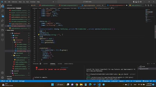 #CRUD Angular Project 25 | عرض مهمات المستخدم  :List User Tasks In Angular [Arabic]