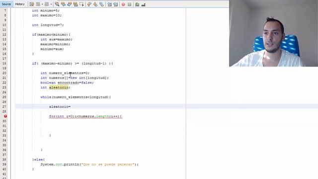 Ejercicios Java - Arrays #6 - Generando números no repetidos