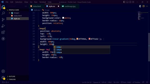 How To Make Profile Card Using HTML and CSS