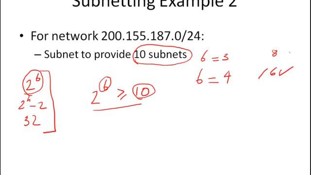 Subnetting by Example - 2 - Subnet into specified number of subnets.