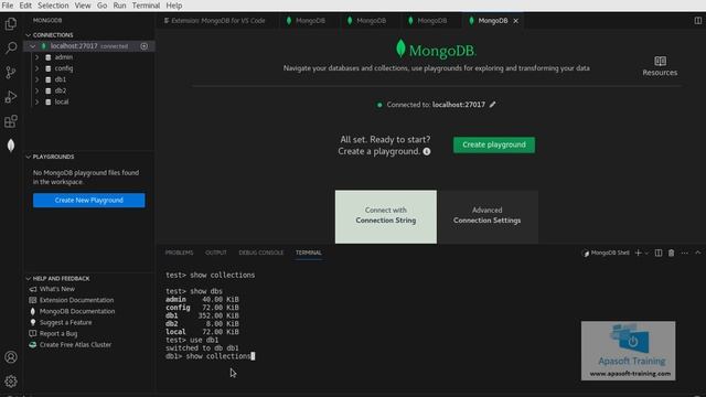 06-Curso de MongoDB desde Cero. VisualStudio Code. Crear una Base de Datos  Playgrounds