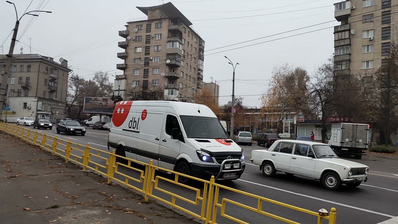 Прогулка по городу Запорожье. Проспект Соборный (Ленина). От жд вокзала Запорожье 1 до ул.Слободской
