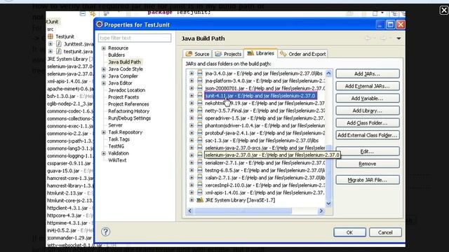 configure junit with eclipse for selenium webdriver
