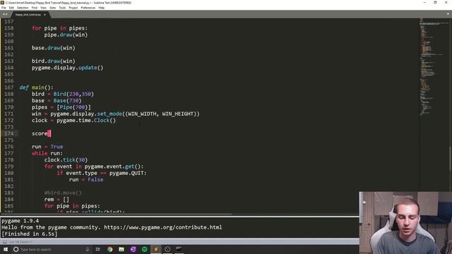 Python. Игра Flappy Bird. Часть 4 - Доработка графики