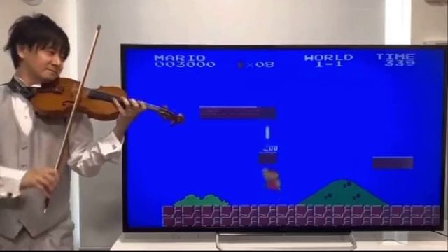 "Марио" на скрипке 👍
