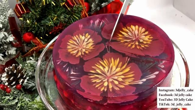 3d vinaigrette salad made in style 3d jelly cake TUTORIAL