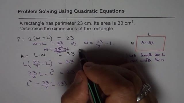 Find Rectangle Dimensions with Given Perimeter and Area