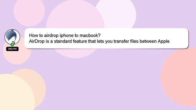 How to airdrop iphone to macbook?