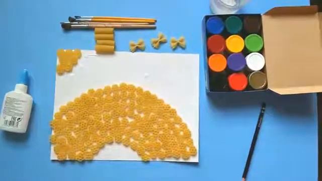 Макарон өнімінің сиқыры!!!                    Аппликация из макаронных изделей!!!