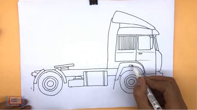 🚚🚚🚚 How to draw IVECO trucks - Semi Truck drawing easy - Truck coloring pages for kids 🚚🚚🚚