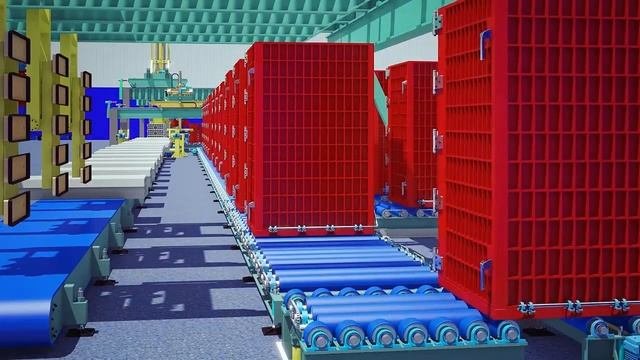 Объёмное производство стеновых панелей.