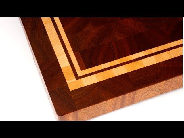 Making a multiple frame end grain cutting board  (Торцевая разделочная доска с несколькими рамками)