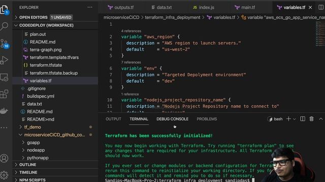 Microservices CI/CD With Terraform,  AWS ECS & AWS CI/CD Tools