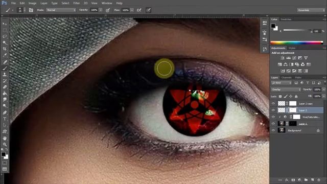 Sharingan Eyes Photoshop CC 3 Minutes Tutorial