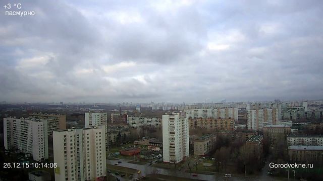 Город в окне / Gorodvokne.ru / Панорама Москвы Таймплапс 151226