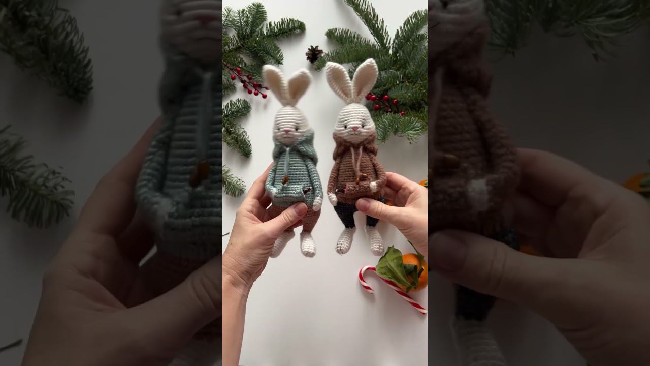 Мой мк Кролик в худи. Pattern Bunny in hoodie. #amigurumi #crochet #амигуруми #кролик #bunny #hare