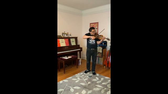 Basa tries violin bow #1