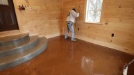 How To Epoxy Seal A Concrete Floor (Colored Concrete)