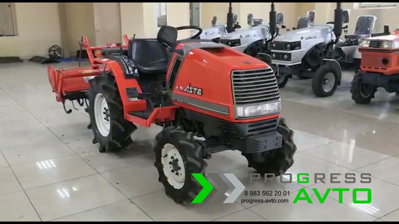 В Омске японский минитрактор KUBOTA ASTE A15 СМОТРИ ОБЗОР! кредит рассрочка PROGRESS AVTO почвофреза