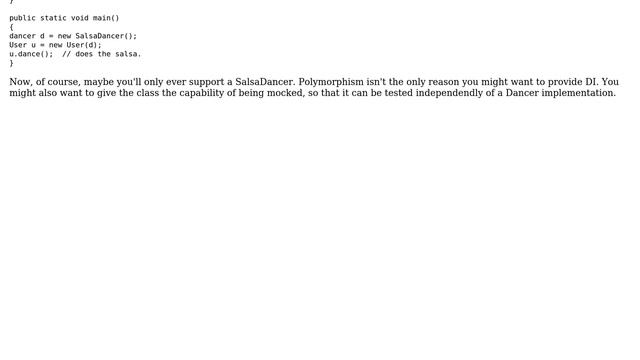 Should I follow "dependency inversion principle" rule even if I need one type only and don't...