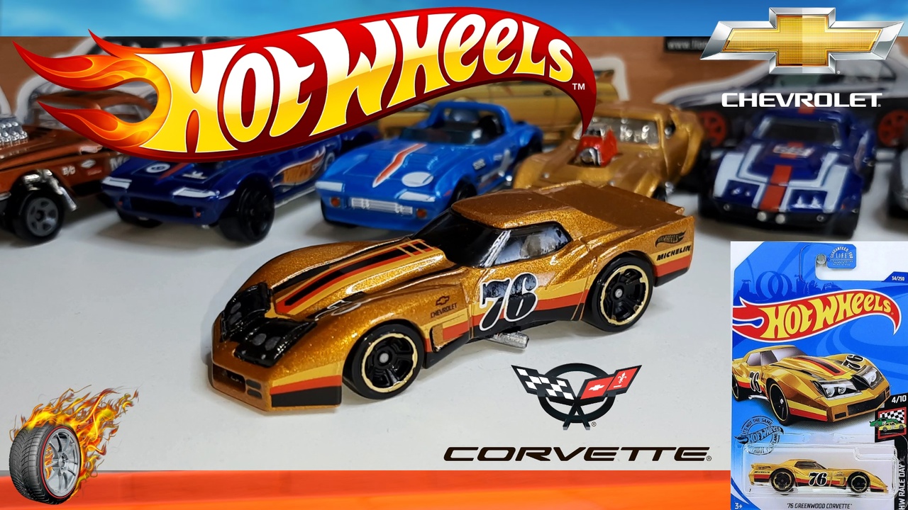 Custom Hot Wheels 76 Greenwood Corvette HW Race Day 4/10