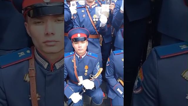 парадный расчет казаков Всевеликого войска Донского на Красной площади