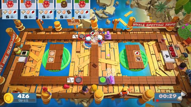 Overcooked 2 || Surf 'n' Turf DLC || World 3 - 3 Stars Solo + Secret Level