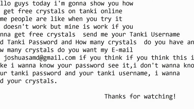 how to get free crystals on tanki online