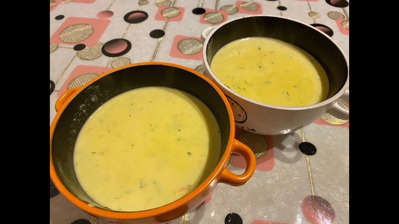 Простой и невероятно вкусный сырный суп с креветками