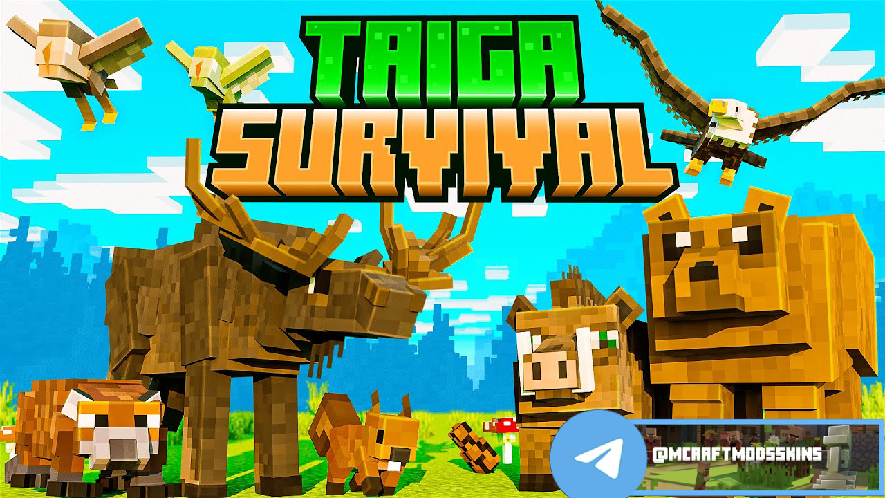 Minecraft Bedrock DLC Taiga Survival