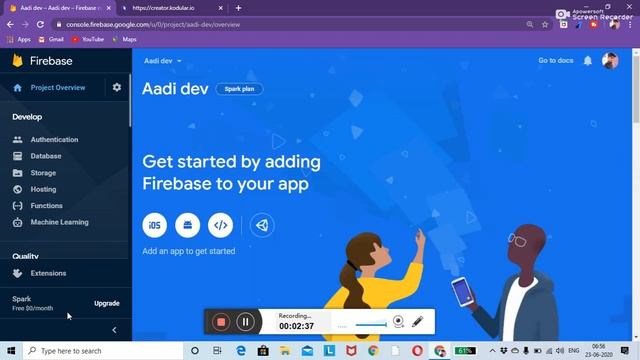 Firebase database create kaise karen Kodular Android studio