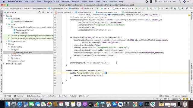 Foreground Service Example in Android