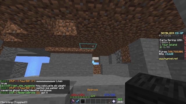 how to mine bedrock in hypixel skyblock