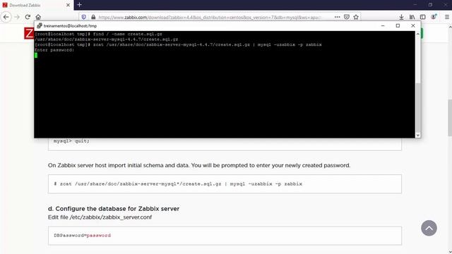 Instalação e configuração do zabbix server 4.4 + Centos 7